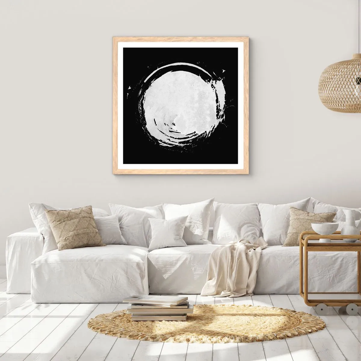 Pôster com moldura de carvalho claro - Boa saída - 40x40 cm