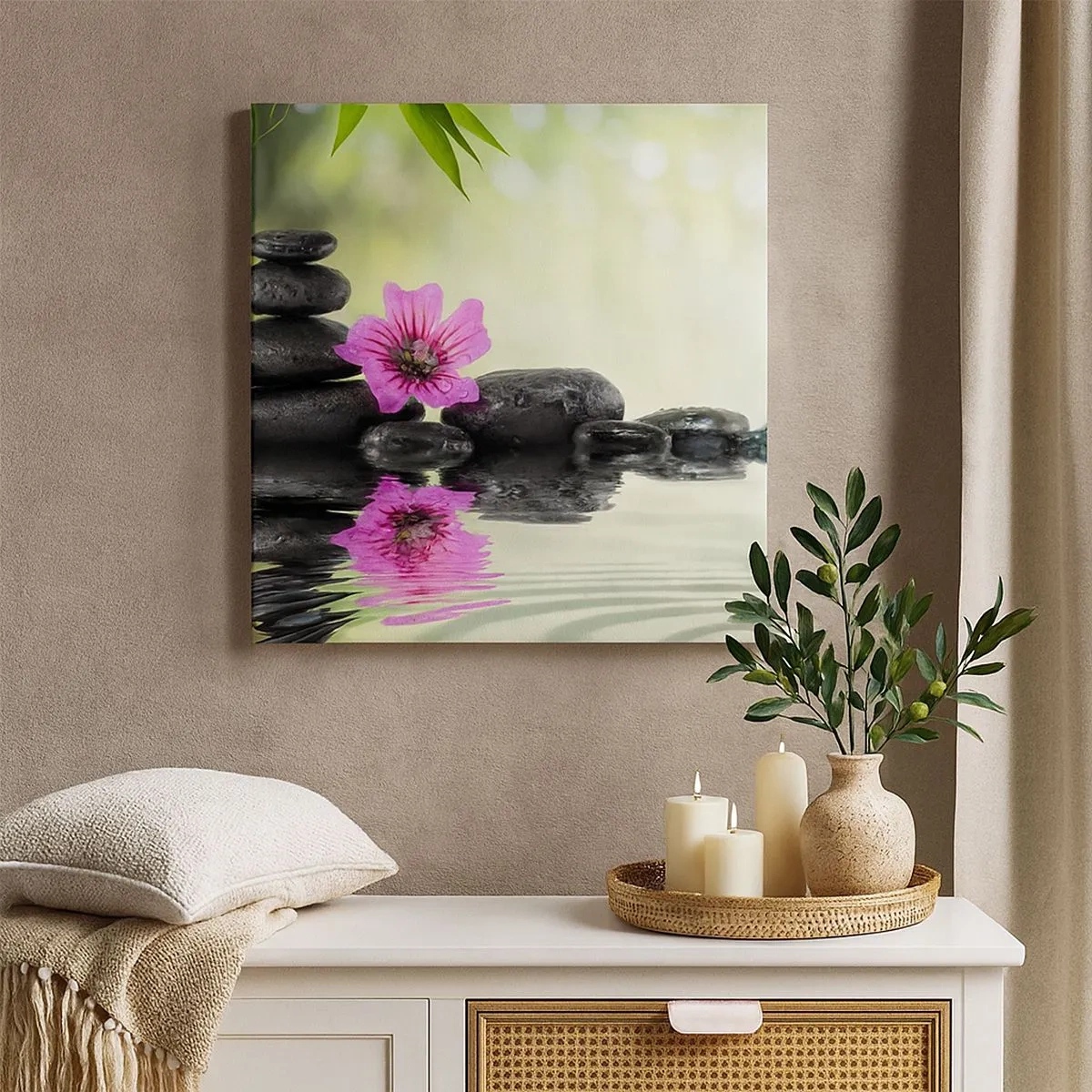 Quadro em tela - Tempo para a alma - 30x30 cm