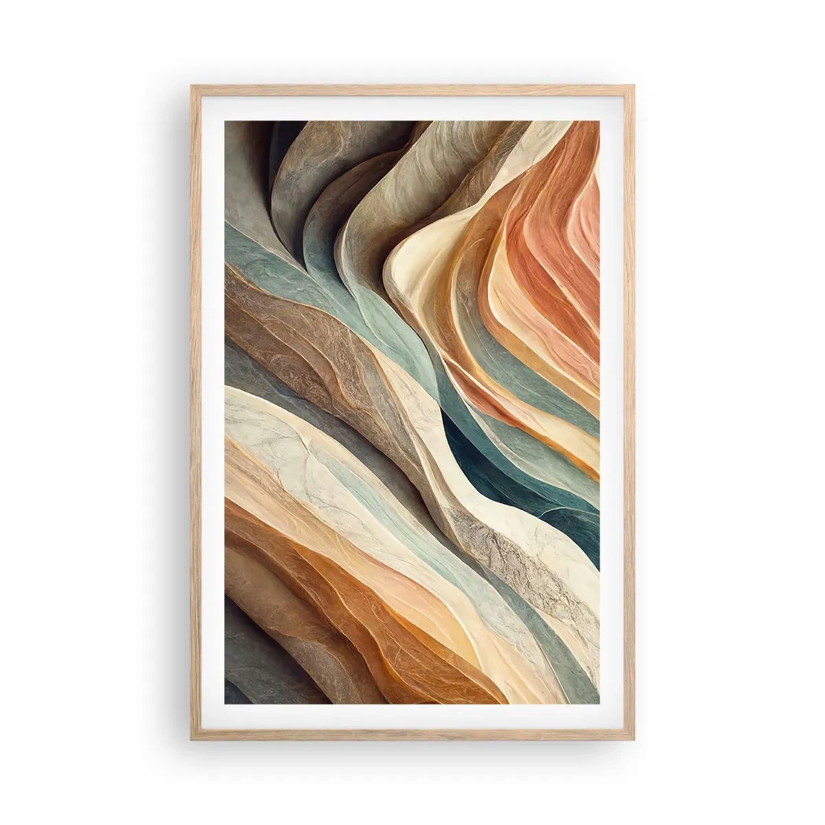 Pôster com moldura de carvalho claro - O momento antes da mudança - 61x91 cm