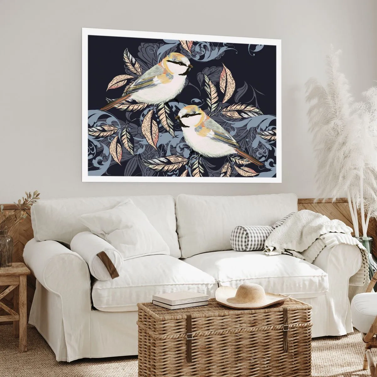 Pôster - Canto amarelo-azul - 91x61 cm