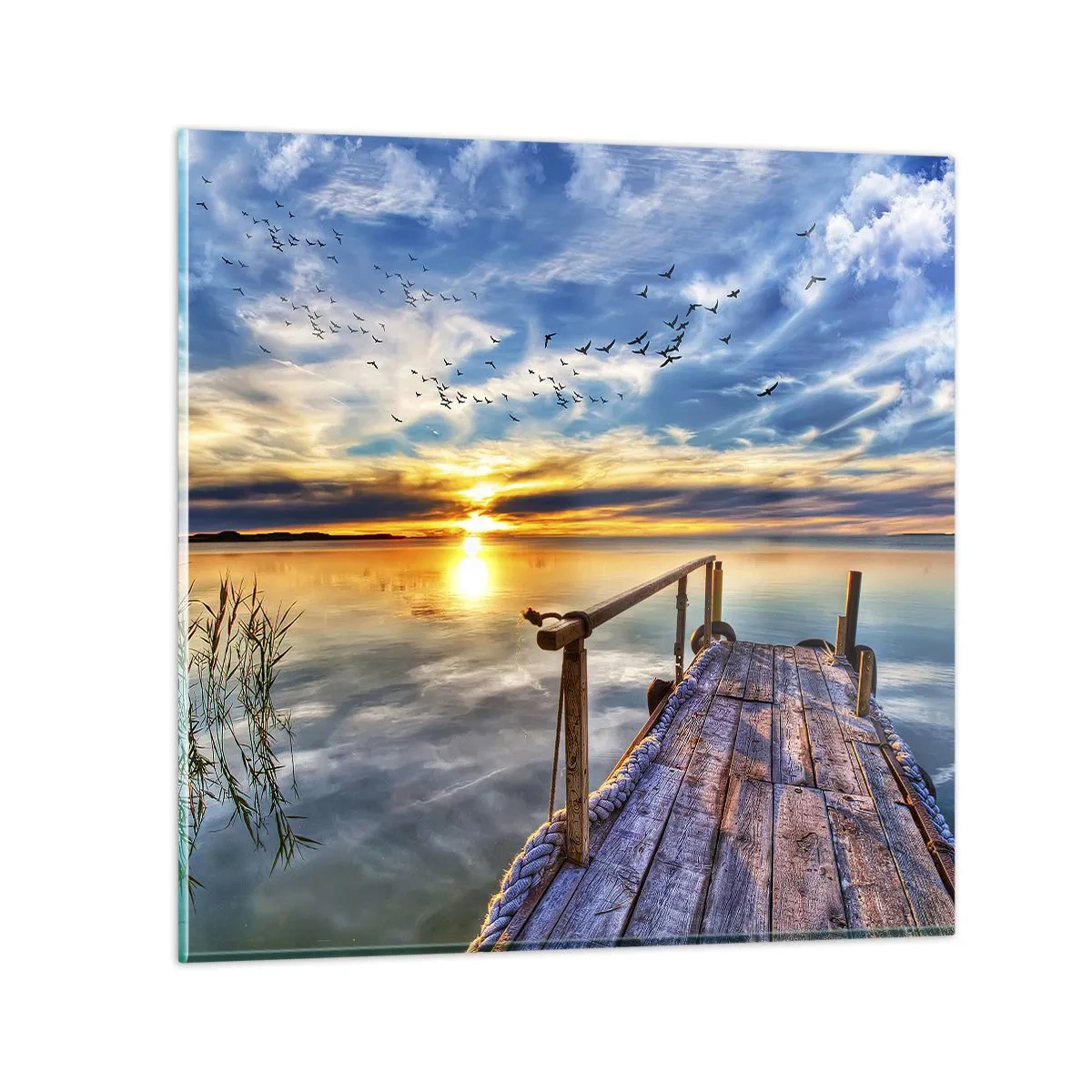 Quadro em vidro - O vento descansa - 30x30 cm