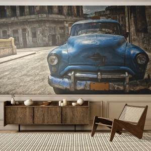 Papel de Parede Premium Sand - O antigo é lindo - Automotivo, Carro, Táxi - 100x70 cm
