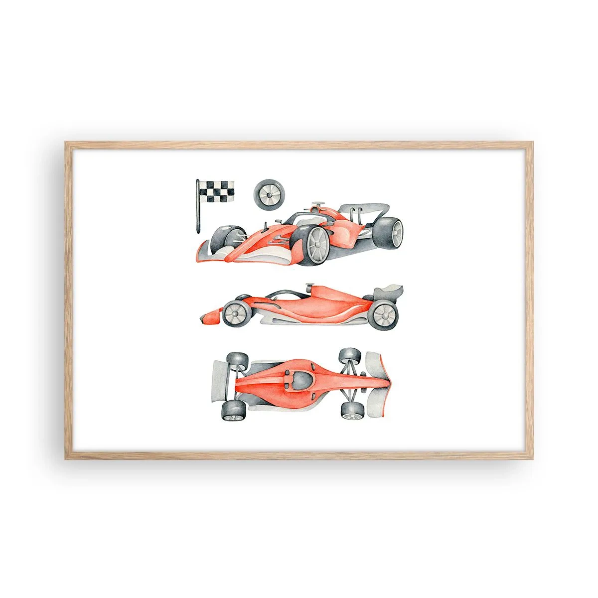 Pôster com moldura de carvalho claro - Persiga seu sonho - 91x61 cm