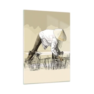 Quadro em vidro - Boa colheita  - 50x70 cm