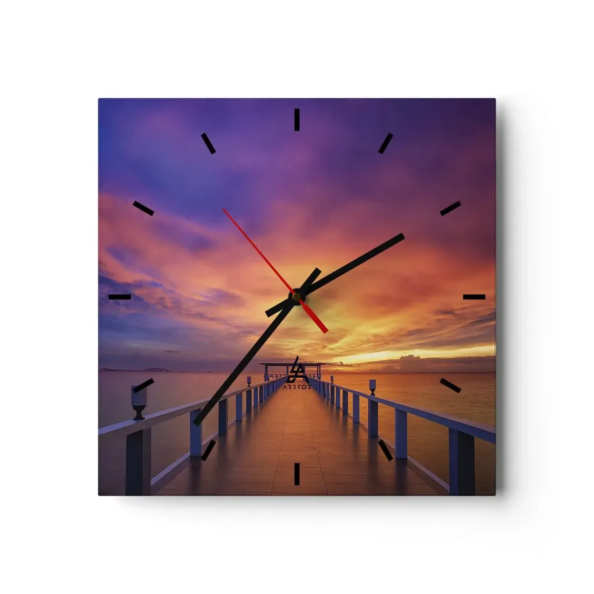 Relógio de parede - Relógio em vidro - Sem fim - 40x40 cm