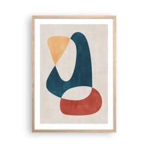 Pôster com moldura de carvalho claro - Influências e metamorfoses - 50x70 cm