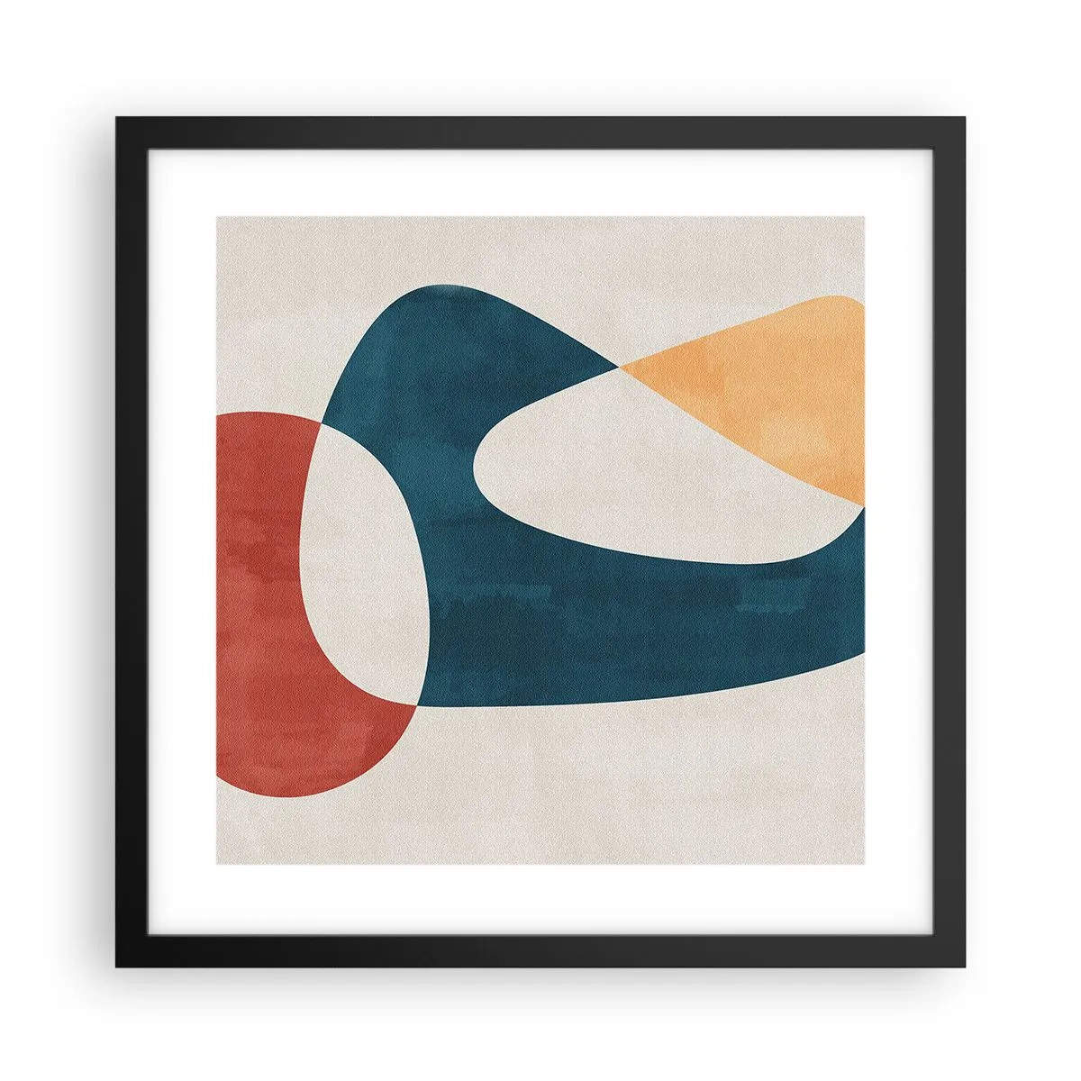 Pôster com moldura preta - Influências e metamorfoses - 40x40 cm