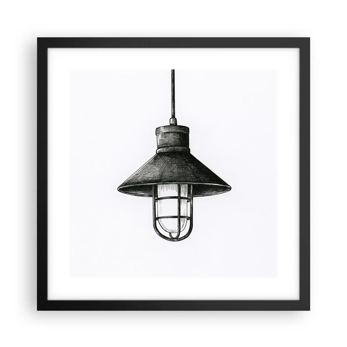 Pôster com moldura preta - Como antigamente… - 40x40 cm