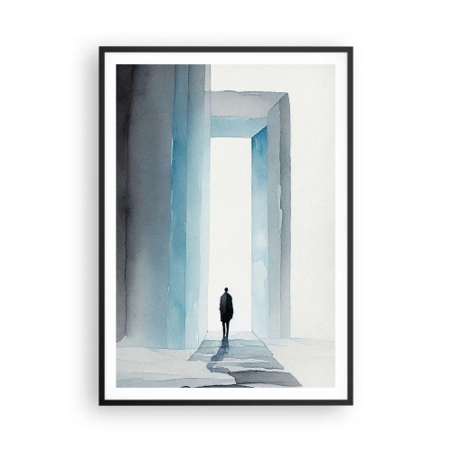 Pôster com moldura preta - Viva sem limites - 70x100 cm