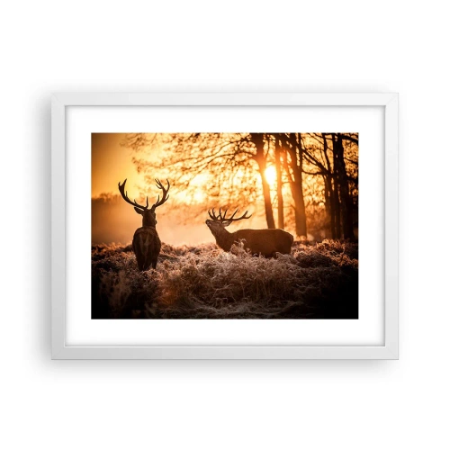 Pôster em moldura branca - O sonho do caçador - 40x30 cm