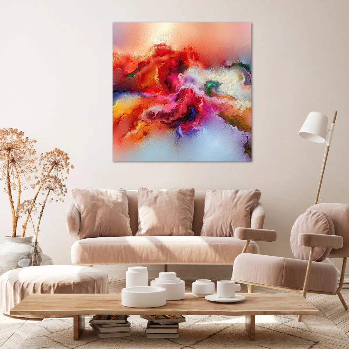 Quadro em tela - Como capturar os sonhos - fumo - 60x60 cm