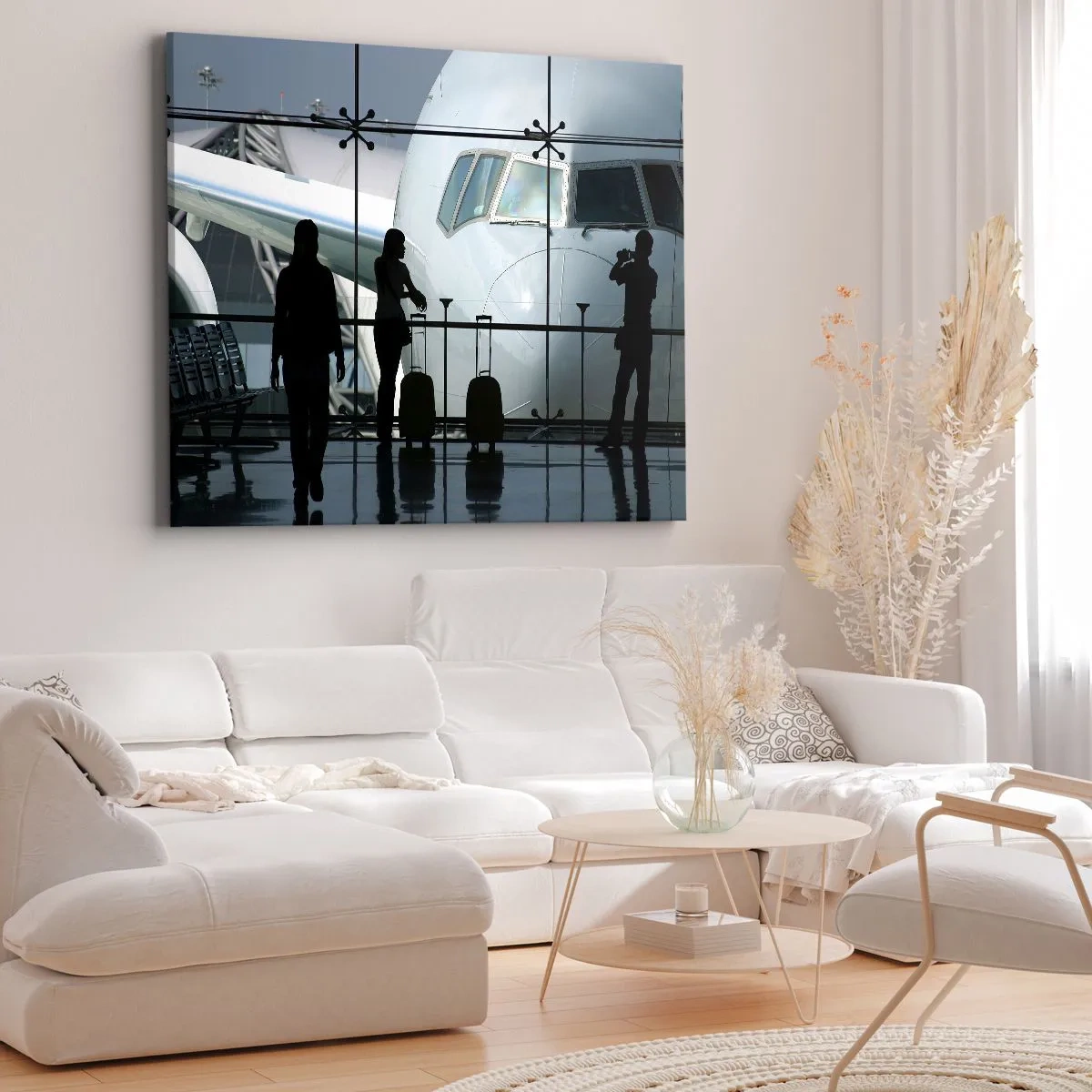 Quadro em tela - Vis a vis no aeroporto - 100x70 cm