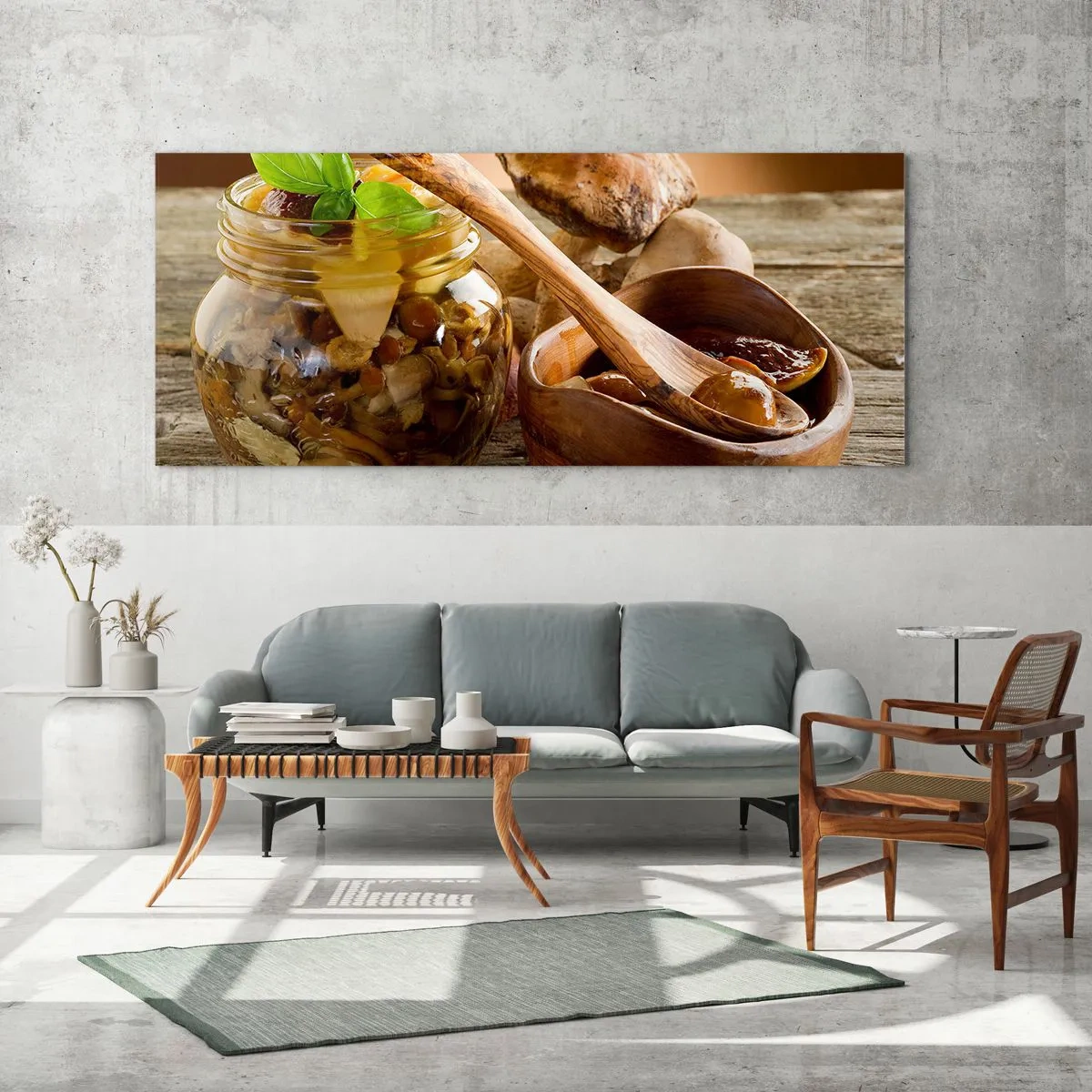 Quadro em vidro - Seja fresco, salgado ou de outono... - 120x50 cm