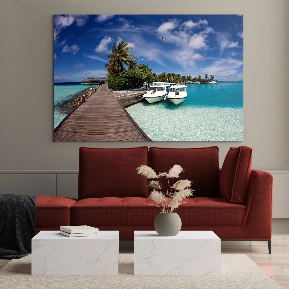 Quadro em vidro - No entanto, o paraíso existe - 120x80 cm