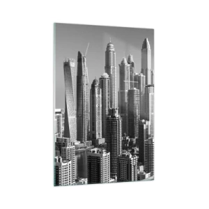 Quadro em vidro - A cidade sobre o deserto - 70x100 cm