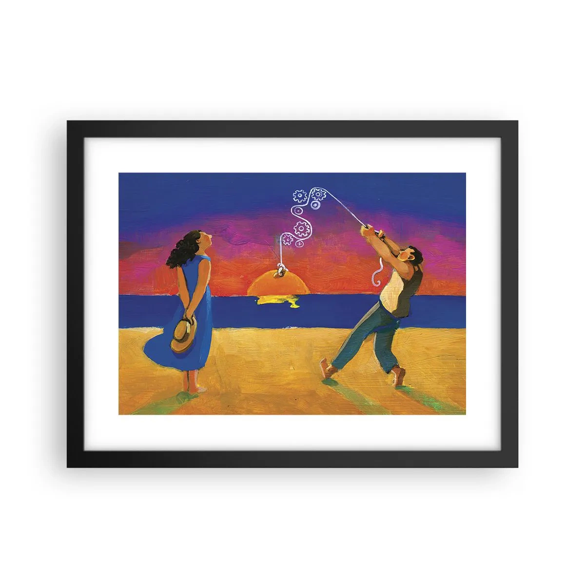 Pôster com moldura preta - Mais do que uma estrela do céu - 40x30 cm