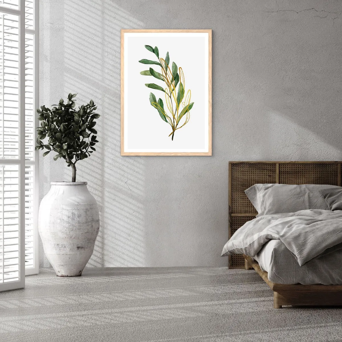 Pôster com moldura de carvalho claro - Tudo que é bom - 50x70 cm