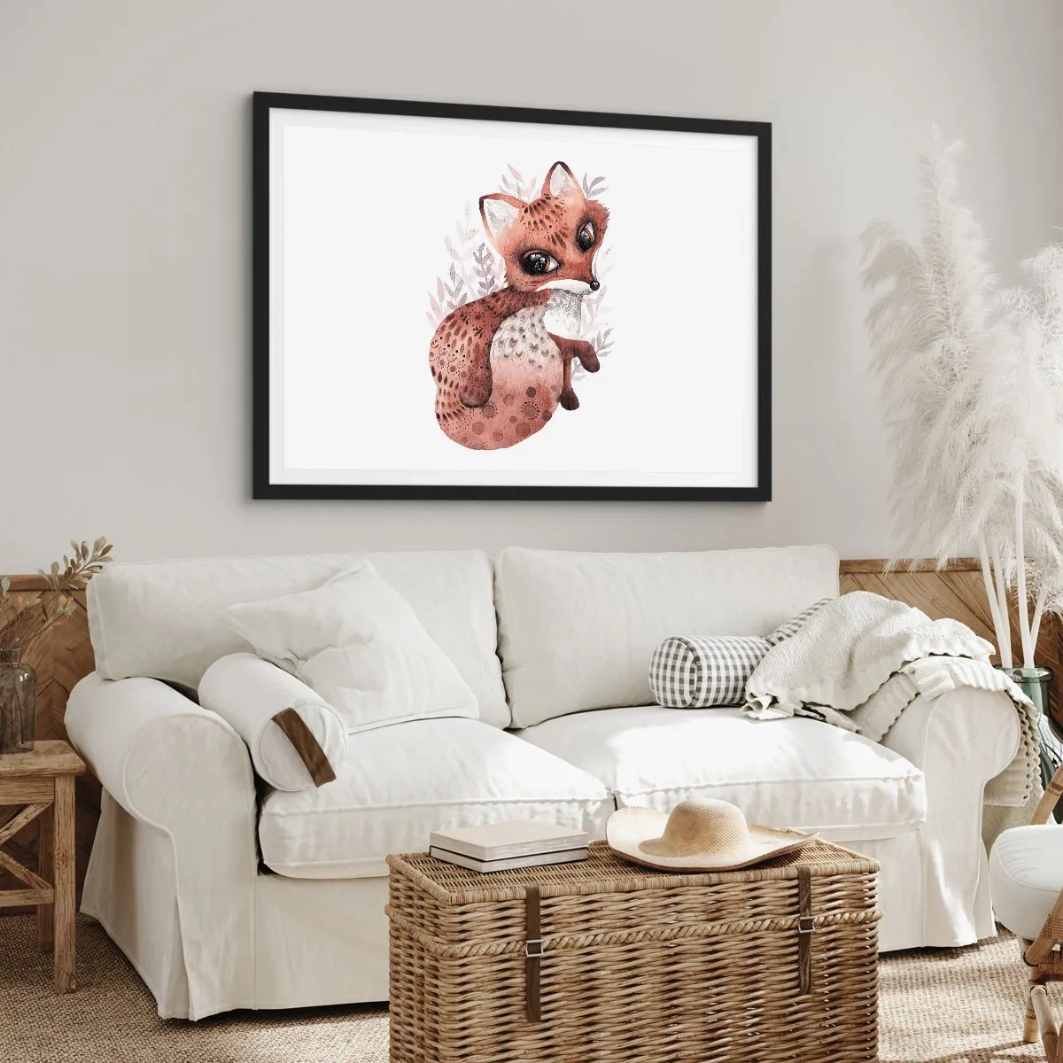 Pôster com moldura preta - Como não amar - 50x40 cm