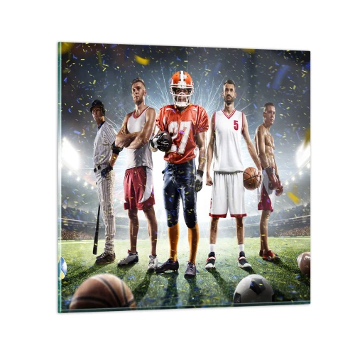 Quadro em vidro - Gladiadores dos campos - 50x50 cm
