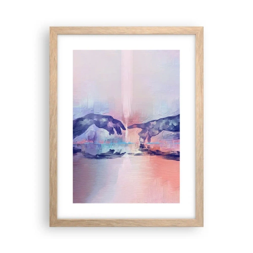 Pôster com moldura de carvalho claro - Faísca divina da vida - 30x40 cm