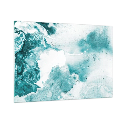 Quadro em vidro - Inundado em azul - 100x70 cm