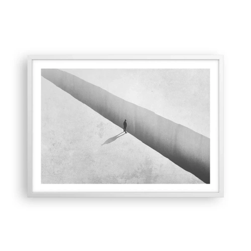 Pôster em moldura branca - Um objetivo claro - 70x50 cm