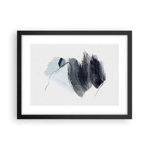 Pôster com moldura preta - Intensidade e movimento - 40x30 cm