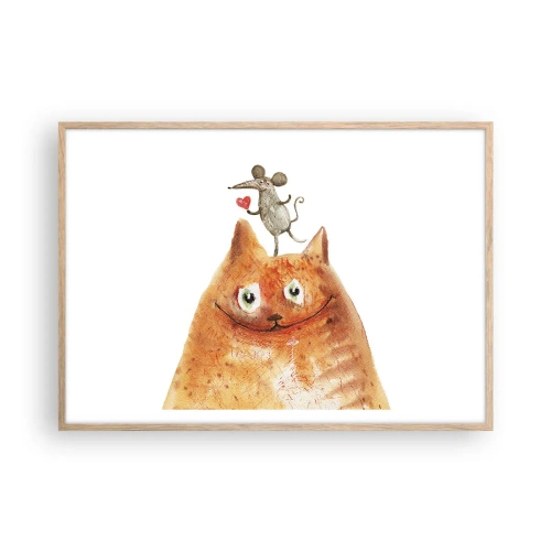 Pôster com moldura de carvalho claro - Paradoxos do amor - 100x70 cm