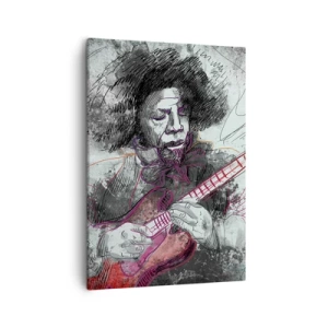 Quadro em tela - Nas ondas da música - 50x70 cm