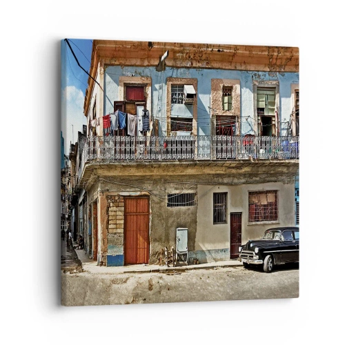 Quadro em tela - Vibrações de Havana - 30x30 cm