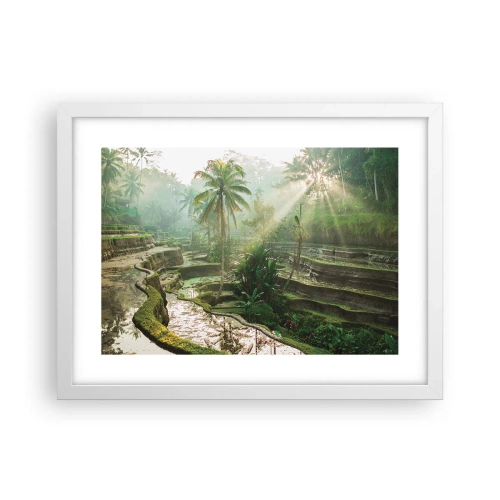 Pôster em moldura branca - Crescer ao sol - 40x30 cm