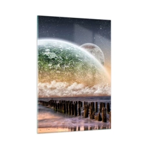 Quadro em vidro - E o mundo emergiu da água - 50x70 cm