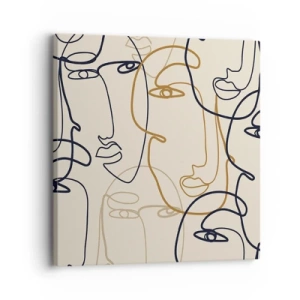 Quadro em tela - Retrato multiplicado - 30x30 cm