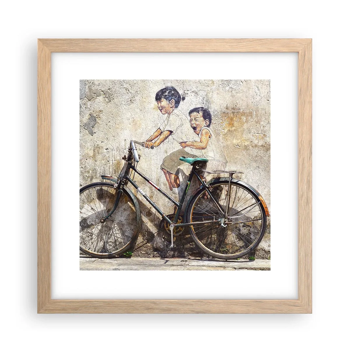 Pôster com moldura de carvalho claro - Verdadeiro ou falso? - 30x30 cm