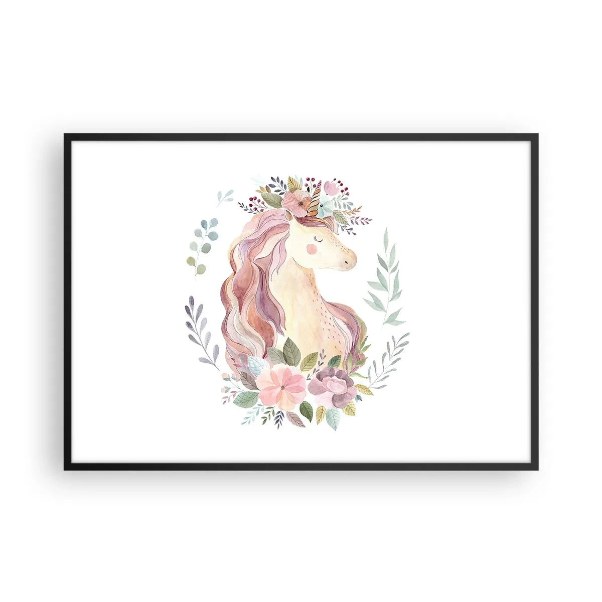 Pôster com moldura preta - Um convite ao mundo dos contos de fadas - 100x70 cm