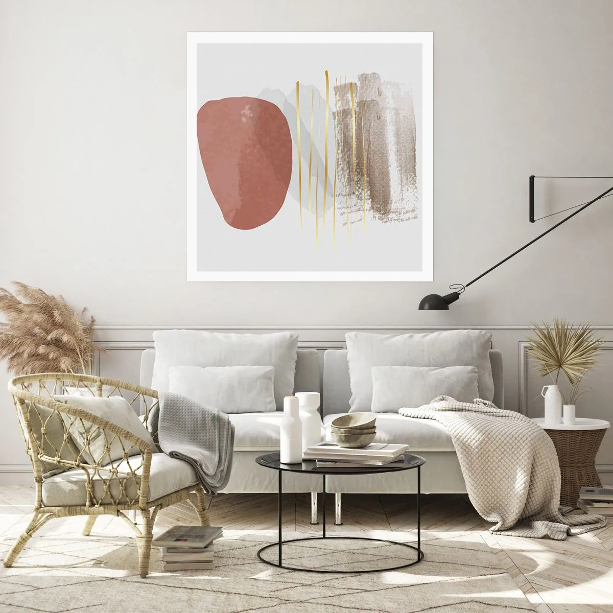 Pôster - Colunata abstrata - 60x60 cm