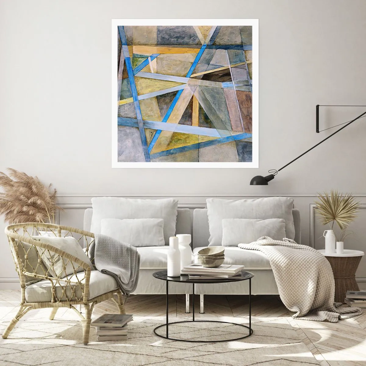 Pôster - Em linha reta ou na diagonal? - 40x40 cm