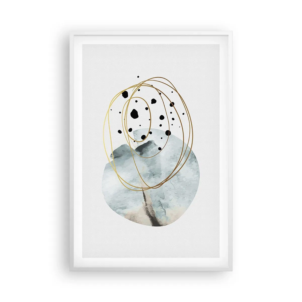 Pôster em moldura branca - No abraço ao espaço - 61x91 cm