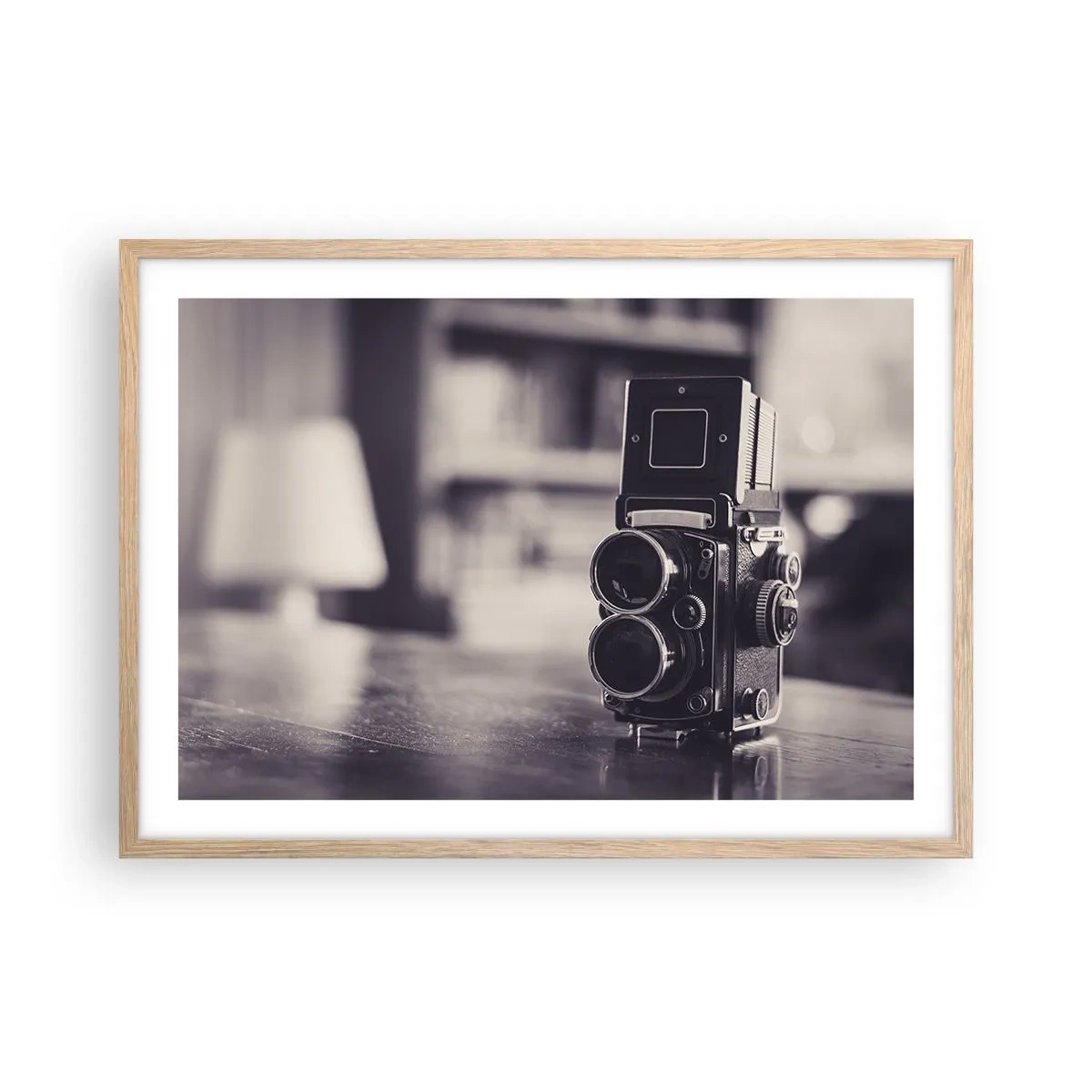 Pôster com moldura de carvalho claro - A magia da fotografia antiga - 70x50 cm