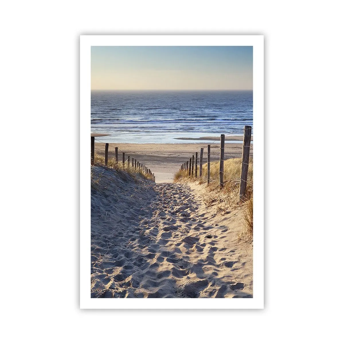 Pôster - O som do mar, o canto dos pássaros, a praia selvagem entre a relva... - 61x91 cm