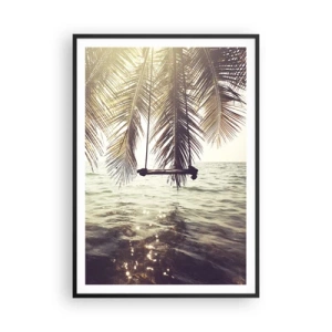 Pôster com moldura preta - Deixe-se levar pela imaginação - 70x100 cm
