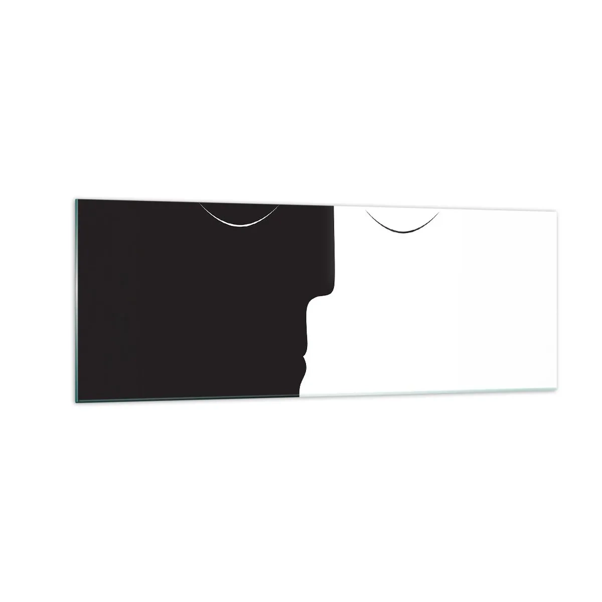 Quadro em vidro - Unidade de opostos - 140x50 cm