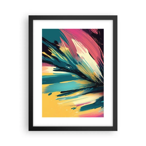 Pôster com moldura preta - Composição – uma explosão de alegria - 30x40 cm