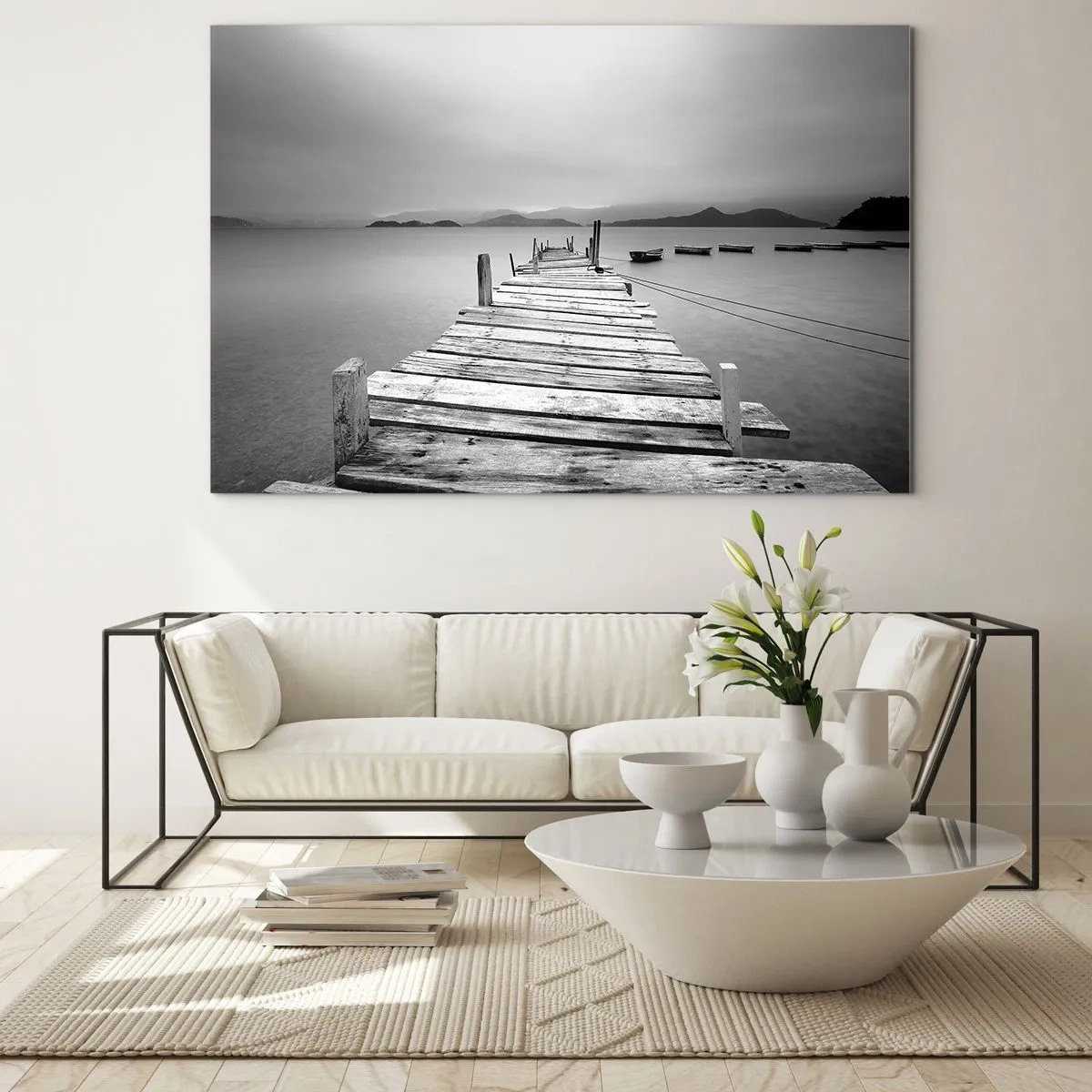 Quadro em vidro - Além das montanhas, além dos mares - 100x70 cm