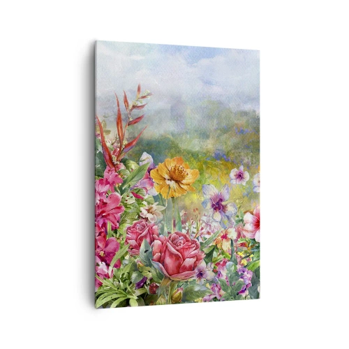 Quadro em tela - O jardim que enlouqueceu - 70x100 cm