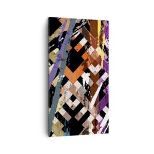 Quadro em tela - Ao quadrado - 45x80 cm