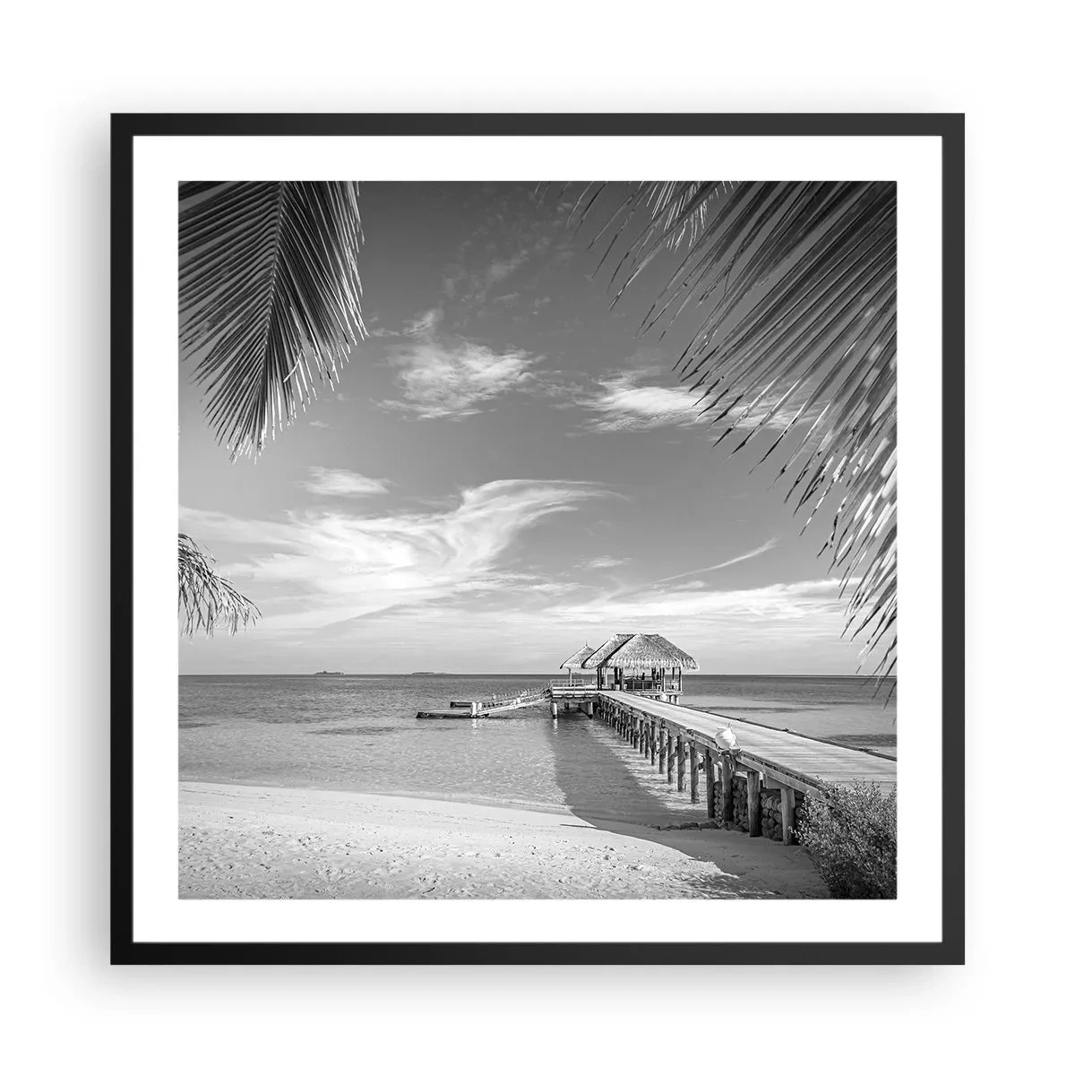 Pôster com moldura preta - Memória ou sonho? - 60x60 cm