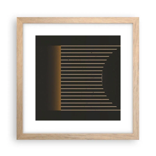 Pôster com moldura de carvalho claro - Explorar a escuridão - 30x30 cm