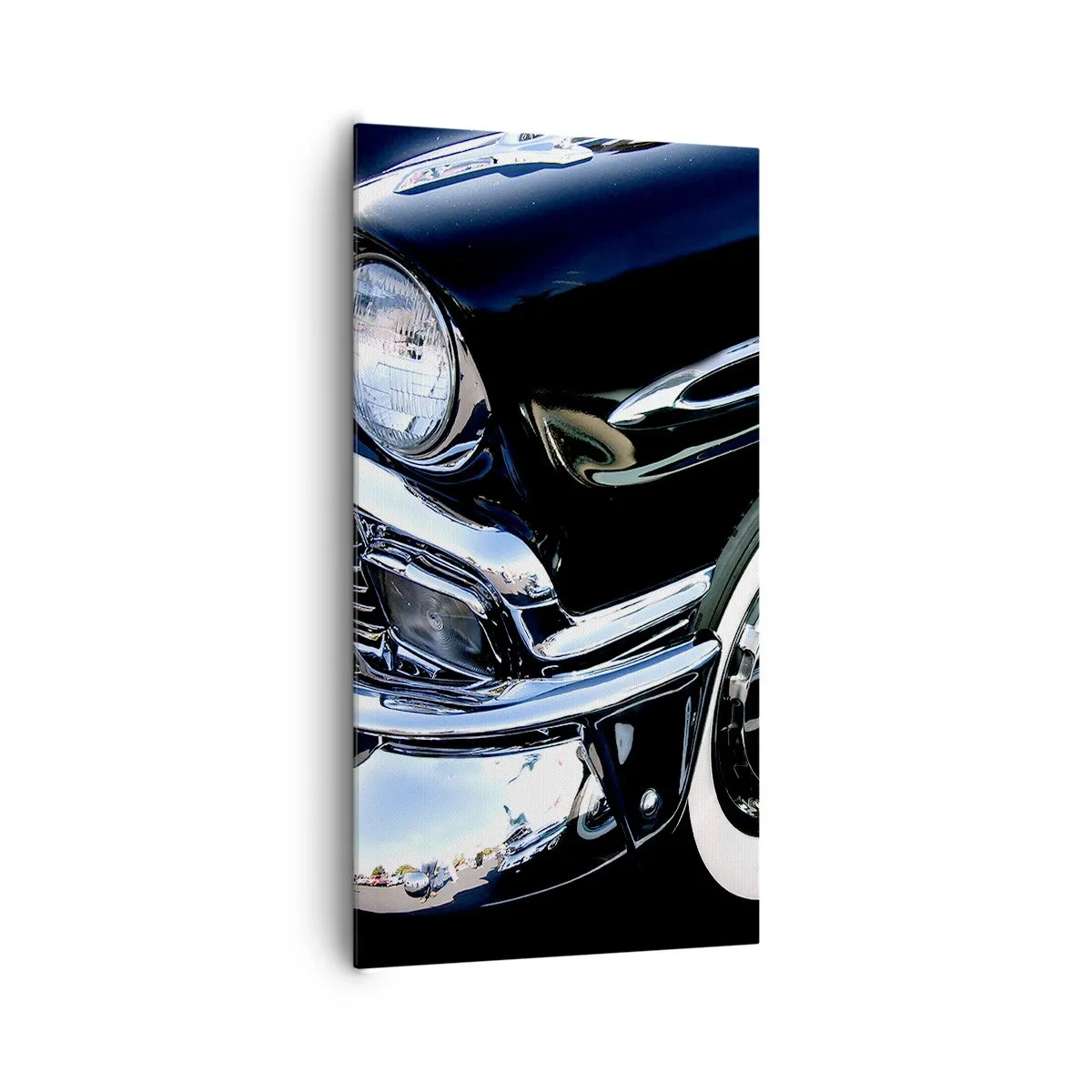 Quadro em tela - Clássicos em prata, preto e branco - 65x120 cm