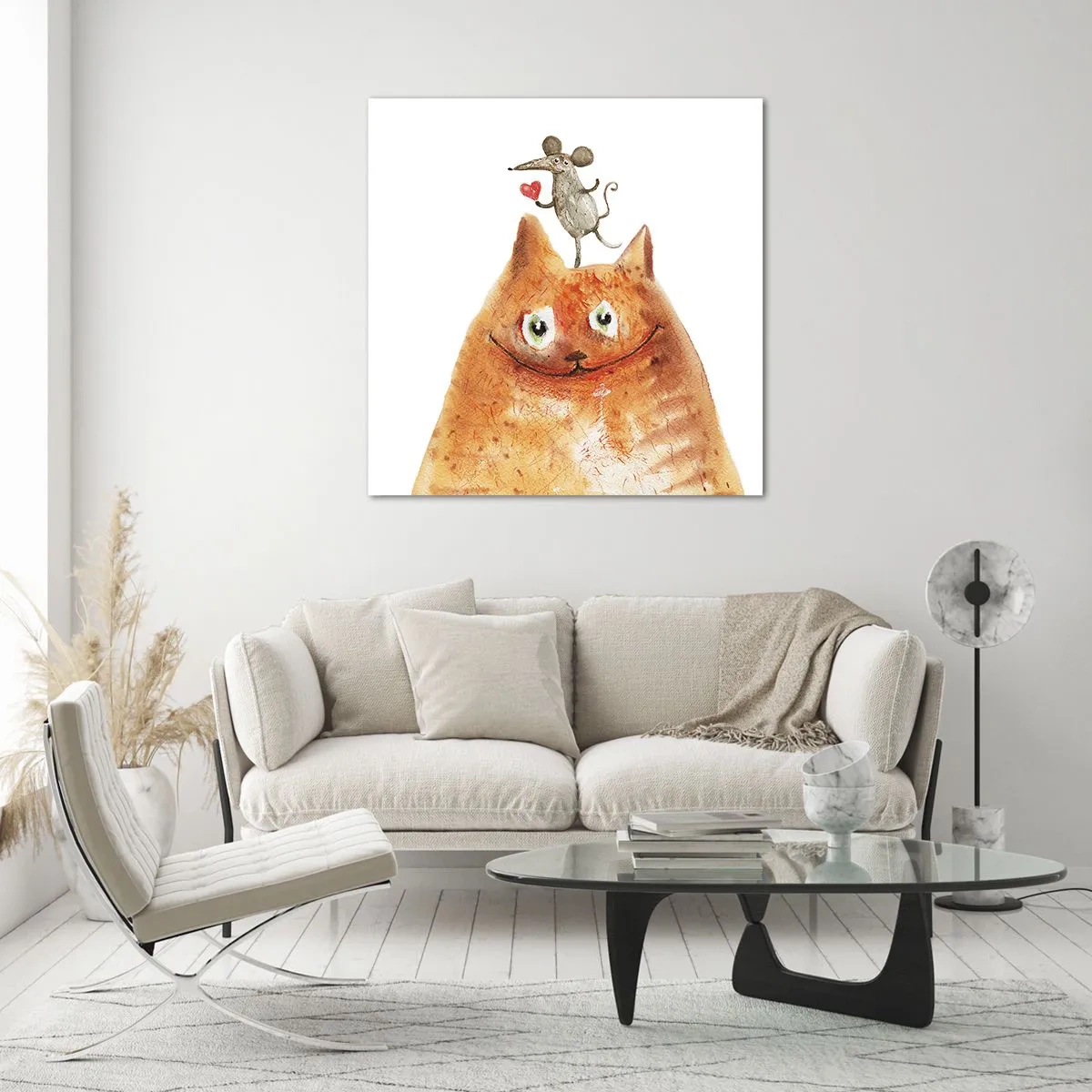 Quadro em vidro - Paradoxos do amor - 50x50 cm